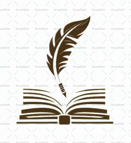 Offenes Buch und Feder